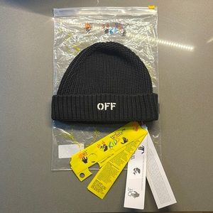 Off White Black Toddler Black Beanie. Brand New with Tags!!
